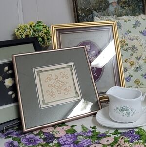 Sally Milne Birtch Bark Bittings  Nature Images Flower Bugs Framed